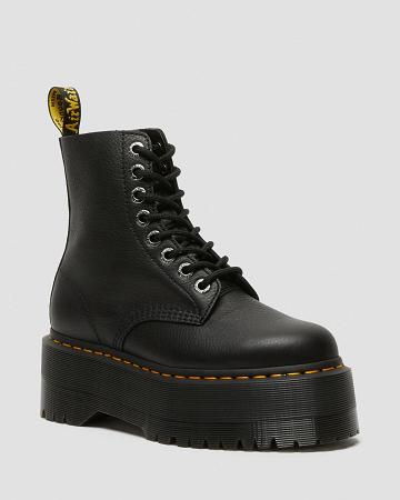 Dr Martens 1460 Pascal Max Leren Platform Laarzen Dames Zwart | NL 548AHK